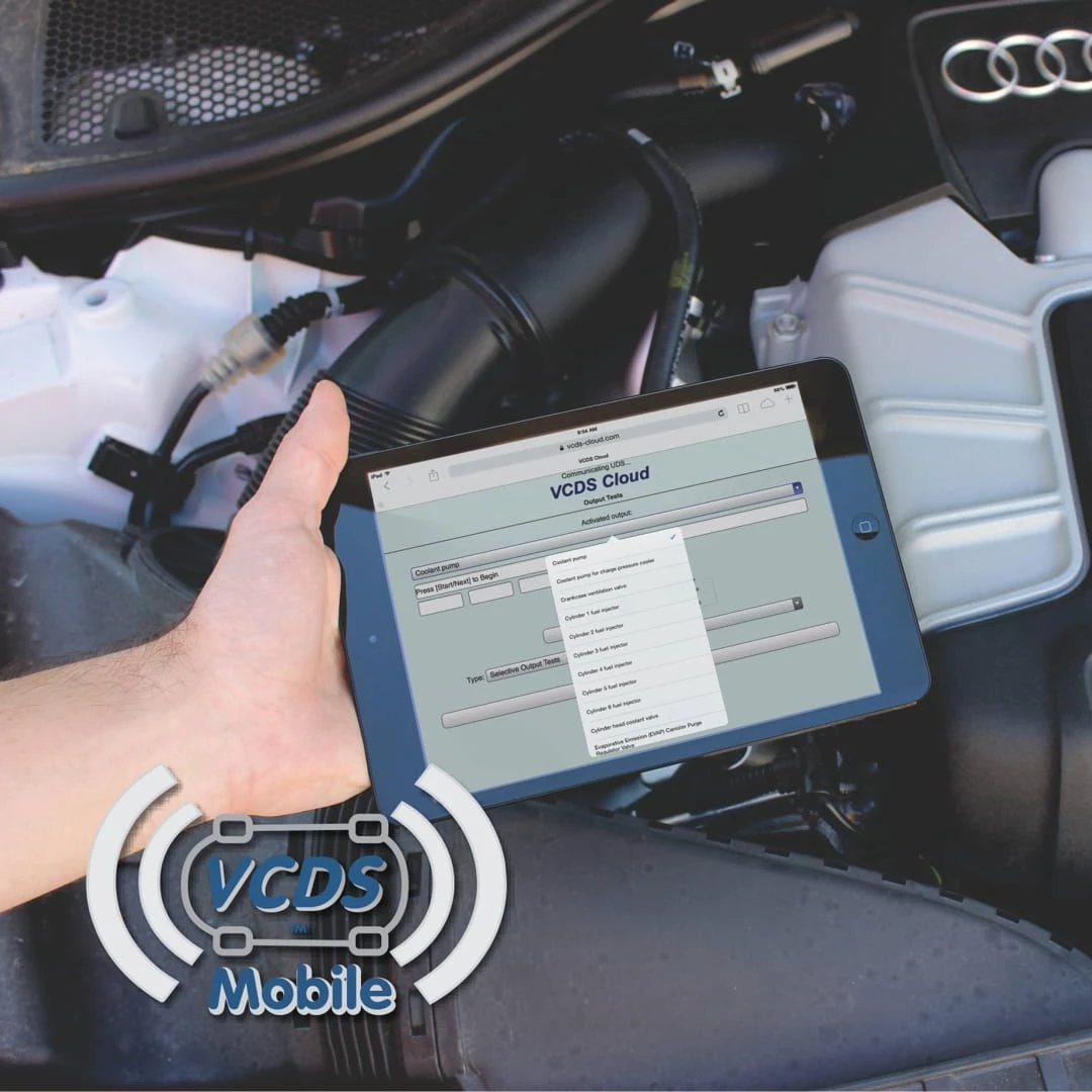 VCDS brezžični diagnostični vmesnik HEX-NET za avtodiagnostiko v uporabi s tablico